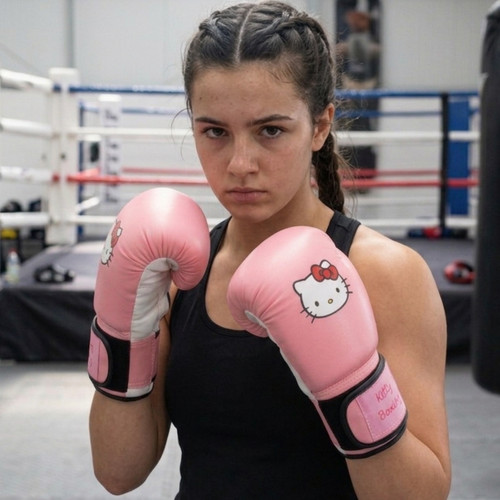 Boxing gloves 6oz pink - pink, kitty