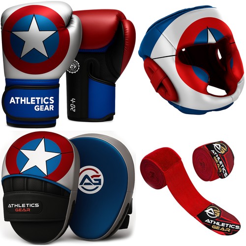 Kids boxing gloves pads head - pads,,