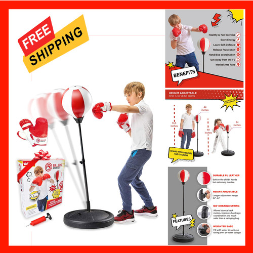 Kids punching bag with boxing - bag,