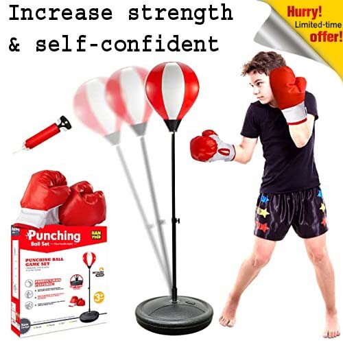 Kids boxing bag with stand - kids',